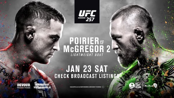 Watch Wrestling UFC 257: Poirier vs. McGregor 2 1/23/21 Live Online