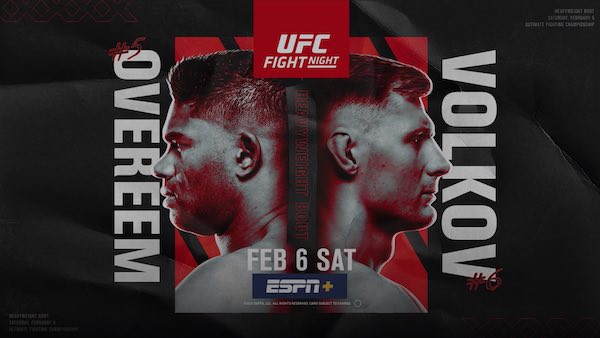 Watch Wrestling UFC Fight Night Vegas 18: Overeem vs. Volkov 2/6/21 Live Online