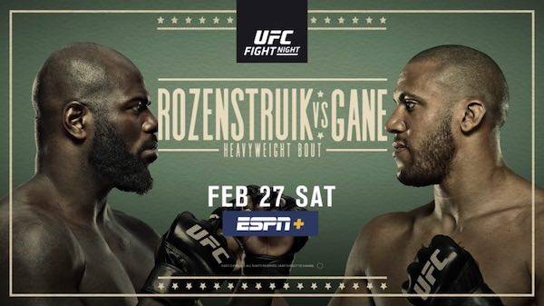 Watch Wrestling UFC Fight Night Vegas 20: Rozenstruik vs. Gane 2/27/21 Live Online