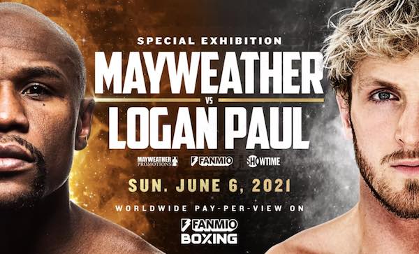 Watch Wrestling Floyd Mayweather Jr. vs. Logan Paul 6/6/21 PPV Live Online
