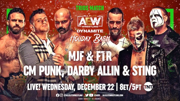 Watch Wrestling AEW Dynamite Live: Holiday Bash 12/22/21