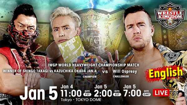 Watch Wrestling NJPW WRESTLE KINGDOM 16 2022 1/5/22 Day2