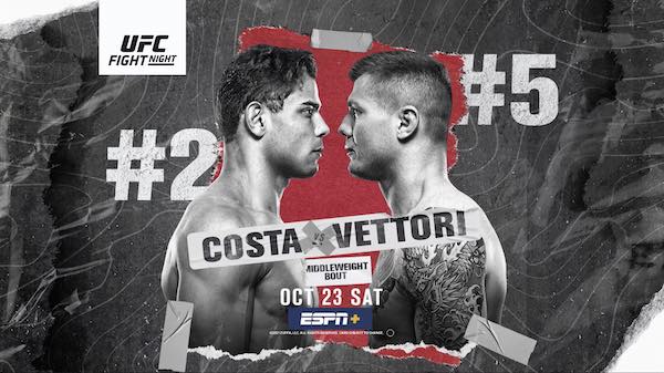 Watch Wrestling UFC Fight Night Vegas 41: Costa vs. Vettori 10/23/21