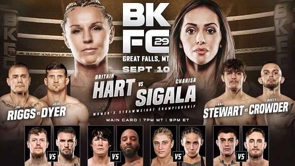 Watch Wrestling BKFC 29 Montana 2: Hart vs. Sigala 9/10/22