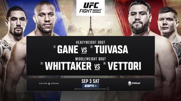 Watch Wrestling UFC Fight Night Paris: Gane vs. Tuivasa 9/3/22