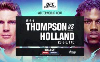 Watch Wrestling UFC Fight Night Orlando: Thompson vs. Holland 12/3/22