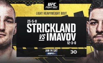 Watch Wrestling UFC Fight Night Vegas 67: Strickland vs. Imavov 1/14/23